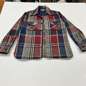 Vintage VanCort wool and linen blend button up mens size M